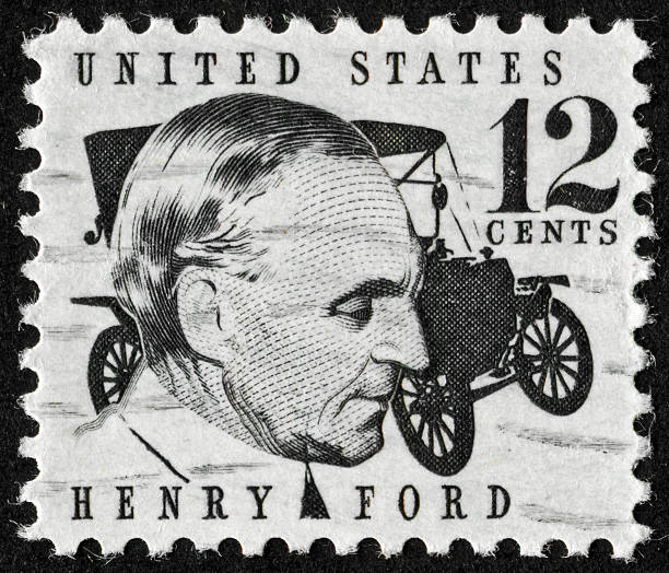 Henry Ford Stamp stock photo