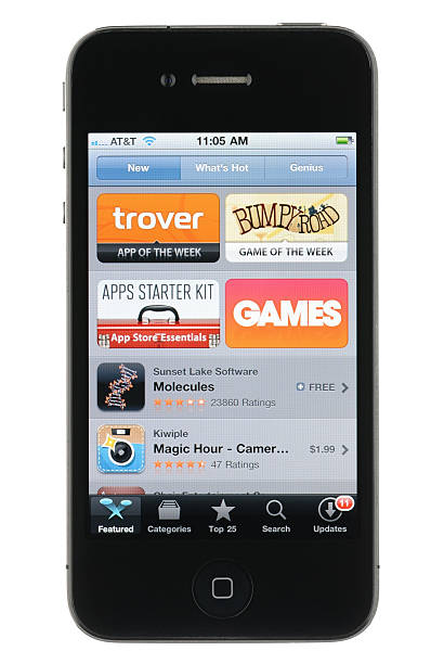 iphone app store écran d'accueil - store application software iphone mobile phone photos et images de collection