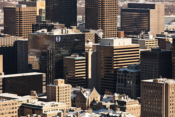 "Loto-Québec" building in downtown stock photo