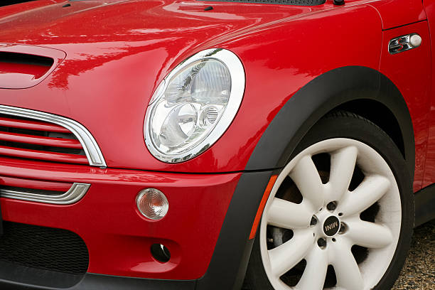 Izmir, Turkey - February 28, 2015.  Mini Cooper S Toy car on black background.