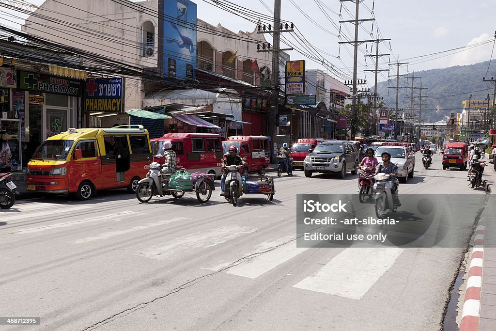 Calle de la ciudad de Patong - Foto de stock de Actividad libre de derechos