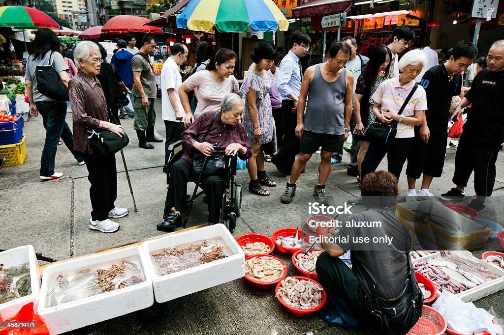 Mercado de calle en Hong Kong - Foto de stock de Aire libre libre de derechos