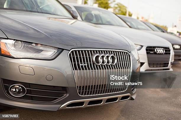 New Audi Cars At Dealership Stock Photo - Download Image Now - Car, Insignia, Luxury