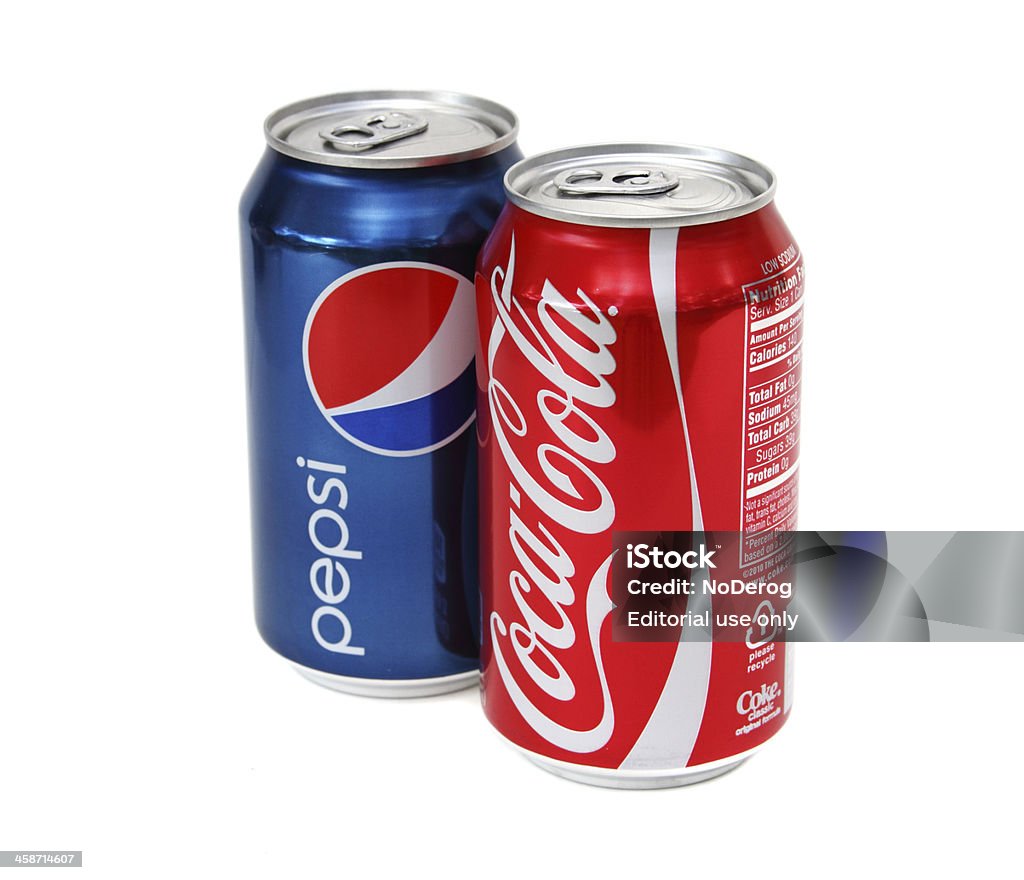 Pepsi e Coca Cola bevande gassate - Foto stock royalty-free di Alimentazione non salutare