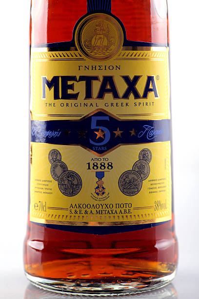 metaxa garrafa detalhe - food and drink concepts and ideas macro studio shot - fotografias e filmes do acervo