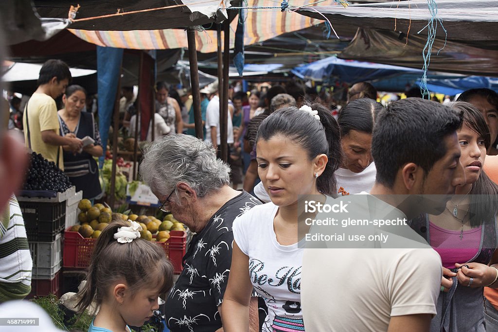 People shopping at Fresh Food market in Ecuador Zamora, Ecuador - July 21, 2013: People shopping at Fresh Food market in Ecuador Adult Stock Photo