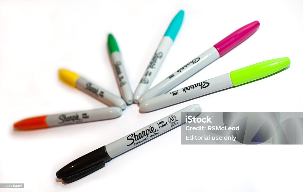 Sharpie canetas coloridas - Foto de stock de Marcador permanente royalty-free
