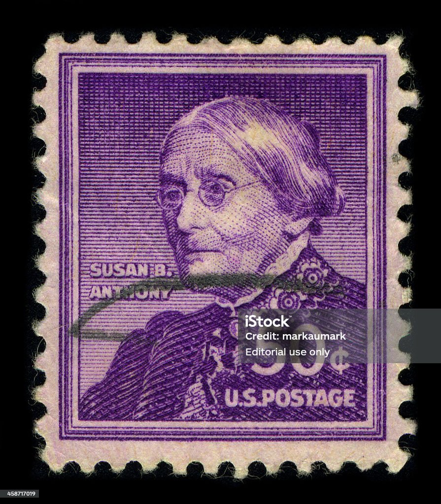 Selo postal. - Royalty-free Susan B. Anthony - Reformadora social Foto de stock