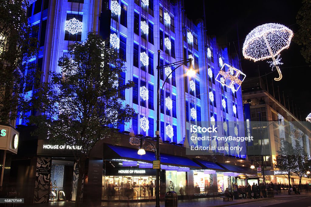 Luci di Natale in Oxford Street - Foto stock royalty-free di Affari