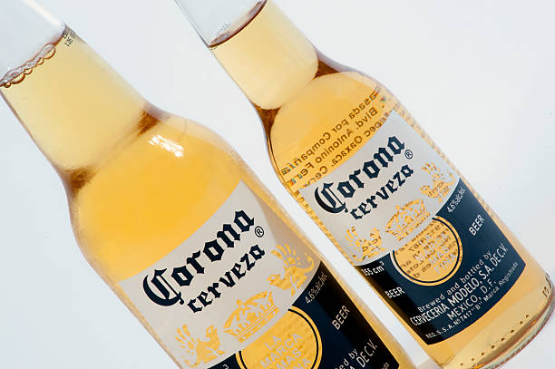 Big and small Corona's beer. stock photo