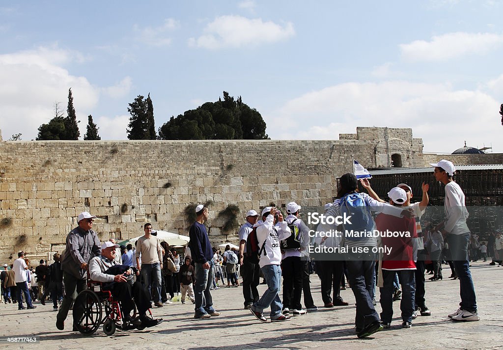 Muralha ocidental da cidade velha de Jerusalém - Foto de stock de Amor royalty-free