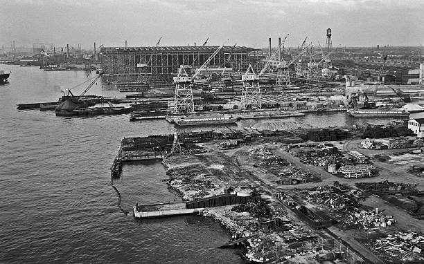 Old New York shipyard. stock photo