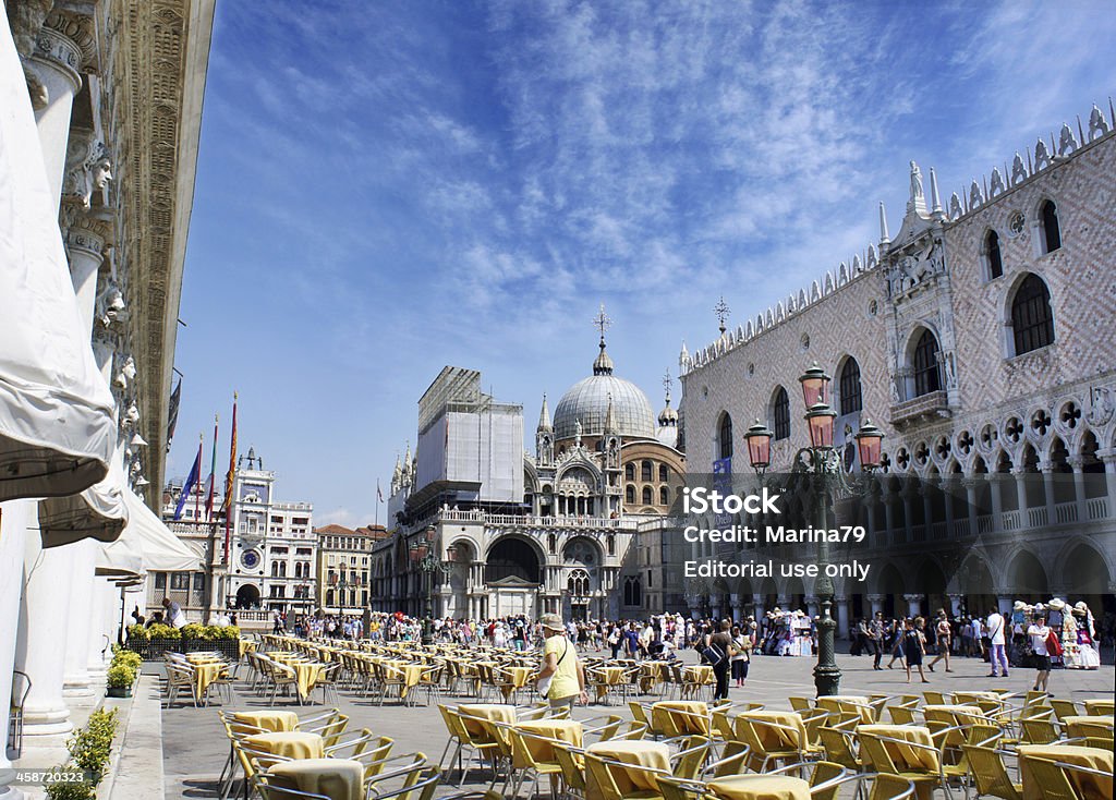 St Mark Kathedrale Kirche in der Piazza San Marco und Venedig, Italien - Lizenzfrei Alt Stock-Foto