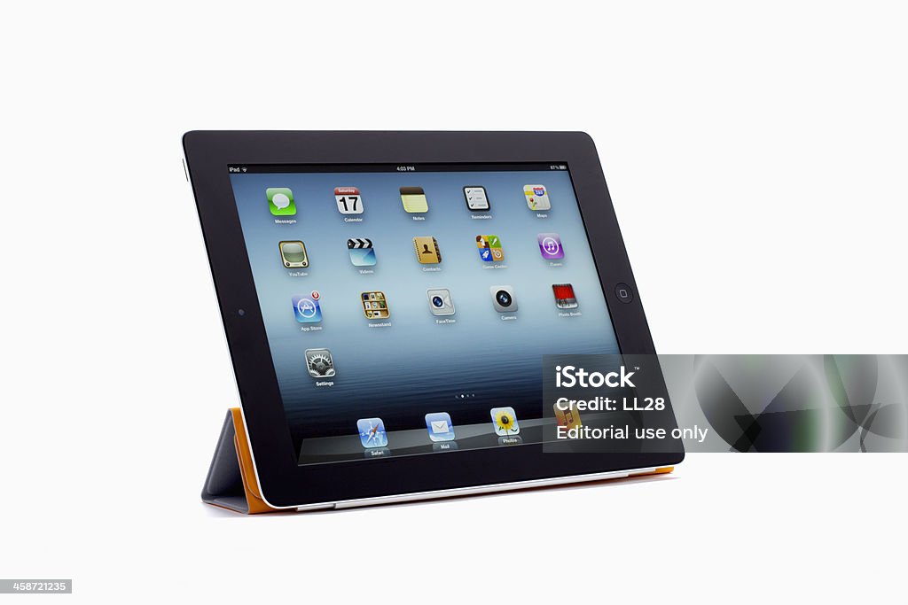 사과나무 왜고너의 iPad III - 로열티 프리 태블릿 스톡 사진