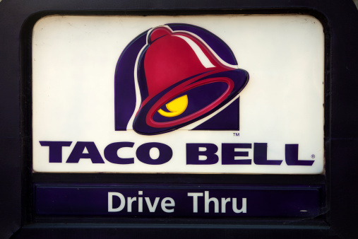 Paso Robles, CA USA - June 7, 2011: A Taco Bell drive thru sign on Niblick St in Paso Robles CA.