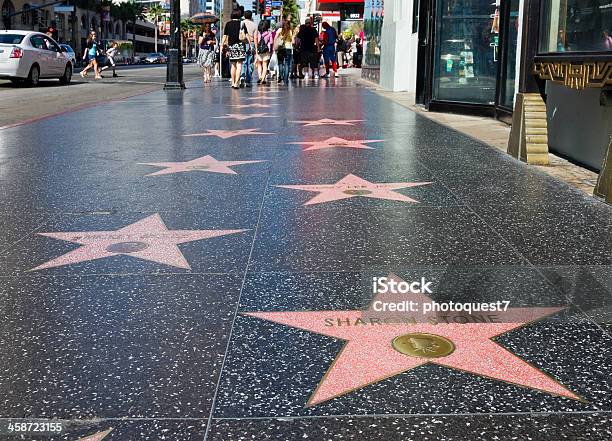 Photo libre de droit de Hollywood Walk Of Fame À banque d'images et plus d'images libres de droit de Walk of Fame - Walk of Fame, Hollywood - Californie, Hollywood Boulevard