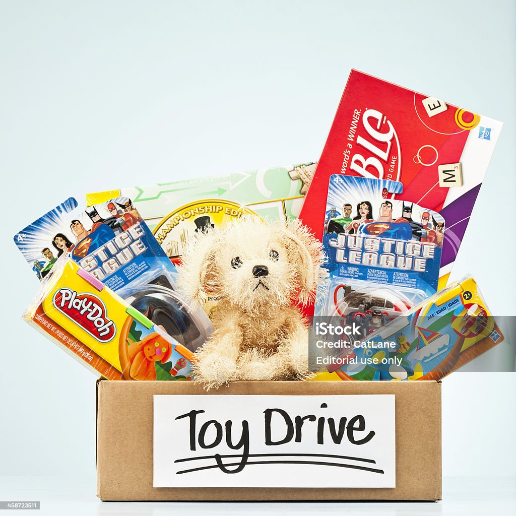 Holiday Toy Drive - Lizenzfrei Spielzeugspende Stock-Foto