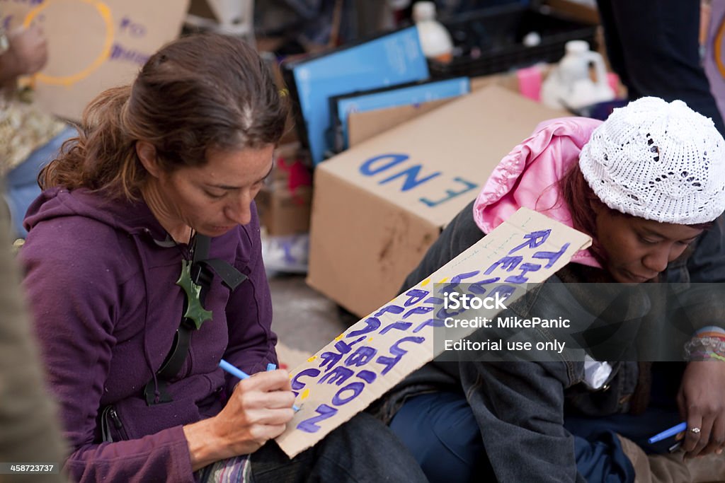 Zajmują Wall Street Protest - Zbiór zdjęć royalty-free (Ameryka)