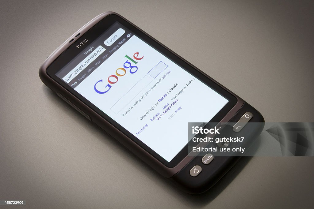 HTC Desire Smartphone - Royalty-free Google - Nome de marca Foto de stock