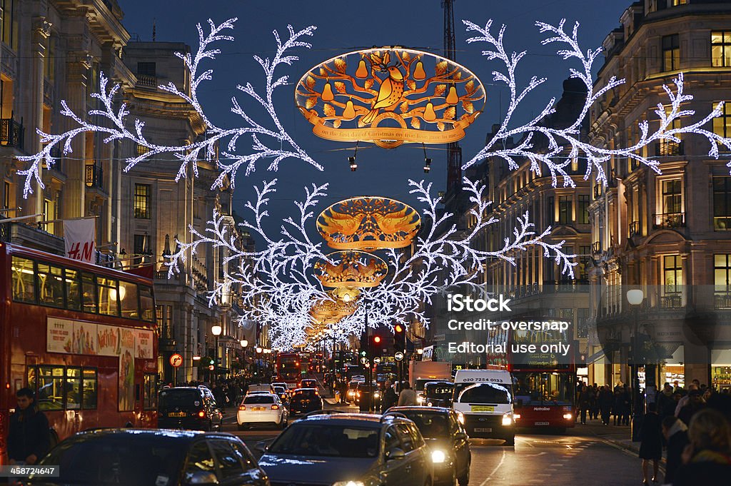 Regent Street lumières - Photo de Le premier jour de Noël libre de droits