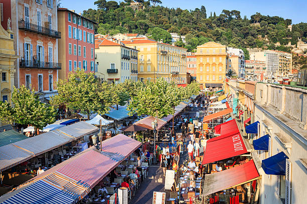 Cours Saleya, Nice, French Riviera stock photo