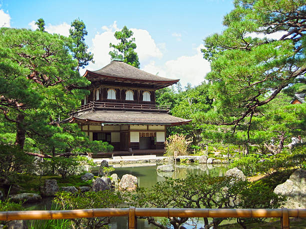 Ginkaku-Ji Temple - Silver Pavilion, Kyoto Japan stock photo
