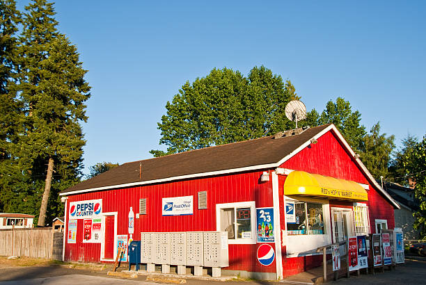 First Village Post Office in the USA Malone, Washington, USA - August 04, 2012: The rural Malone Post Office has the distinction of being the first in the nation to be downgraded to "Village" status. jeff goulden government building stock pictures, royalty-free photos & images