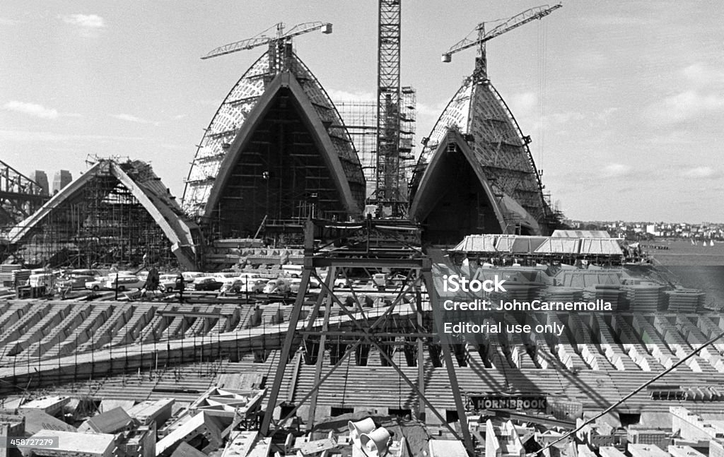 L'Opéra de Sydney de construction - Photo de Industrie du bâtiment libre de droits