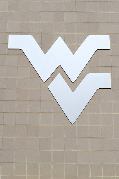 West Virginia University Logo, WVU Sign, Morgantown, WV, USA. stock photo