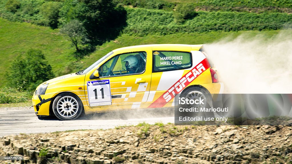 Renault Clio coche de Rally - Foto de stock de Carreras de Coches de Rallye libre de derechos