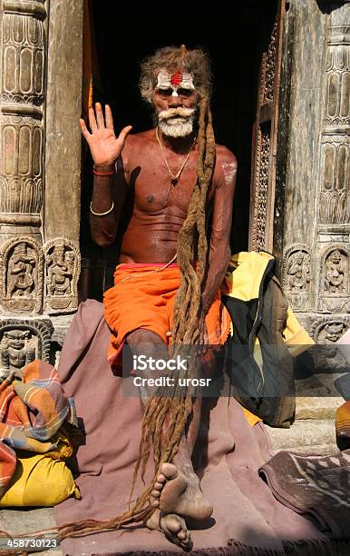 Sadu W Pashupatinath Temple - zdjęcia stockowe i więcej obrazów Azja - Azja, Bagmati Province, Broda