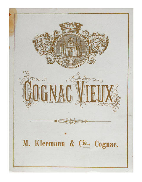 앤틱형 ｺﾒｾ 코냑 레이블입니다 - cognac 뉴스 사진 이미지