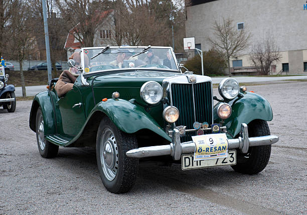 mg td von 1952 - classic sports car travel destinations status car stock-fotos und bilder