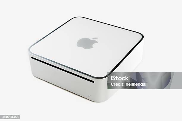 Apple Mac Mini Foto de stock y más banco de imágenes de Blanco - Color - Blanco - Color, Brillante, Cable USB