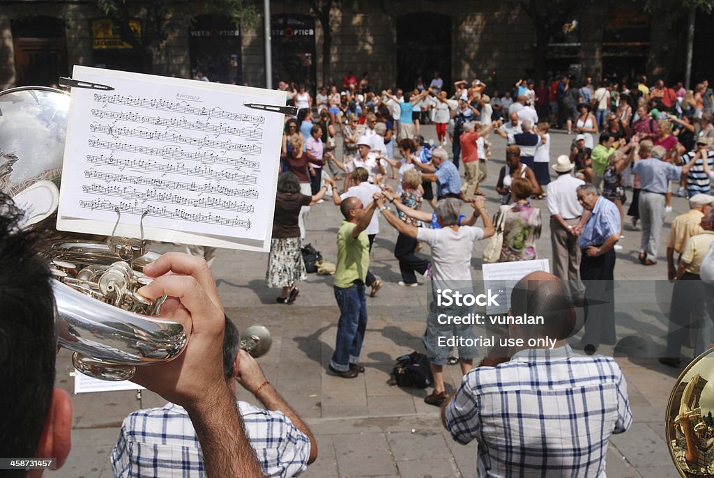 Sardana-Tänzer, Barcelona - Lizenzfrei Sardana-Tänzer Stock-Foto