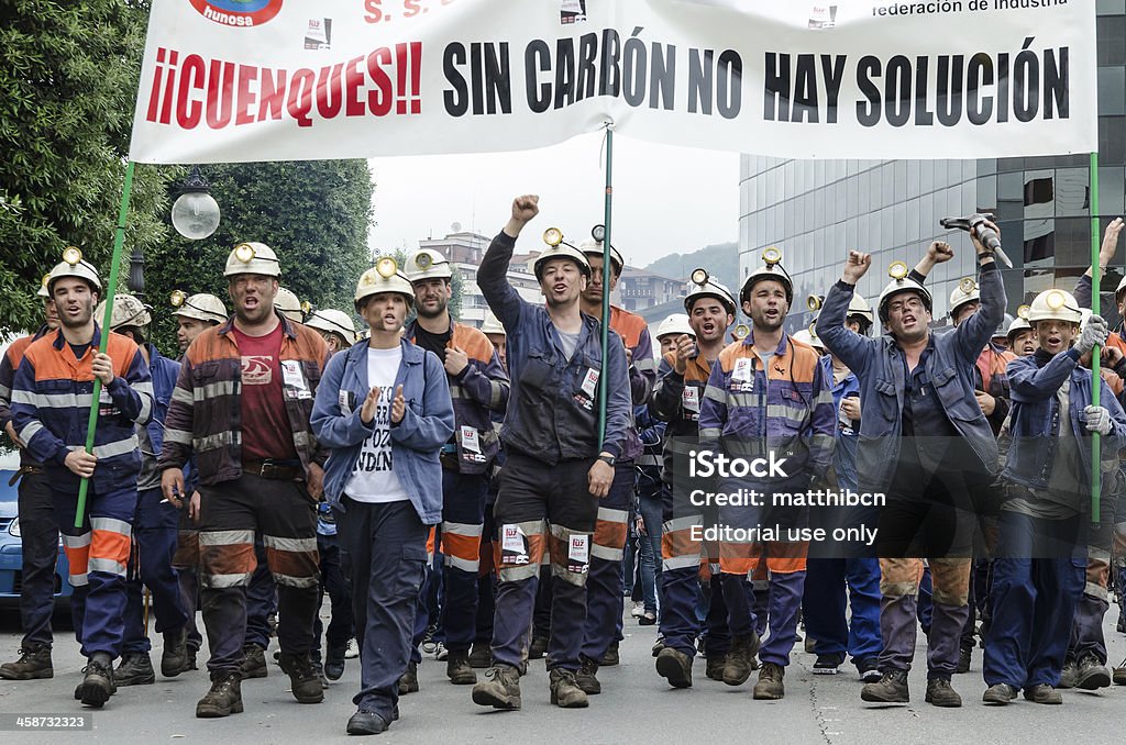 Mass rally in der Verteidigung der miners - Lizenzfrei Bergmann Stock-Foto