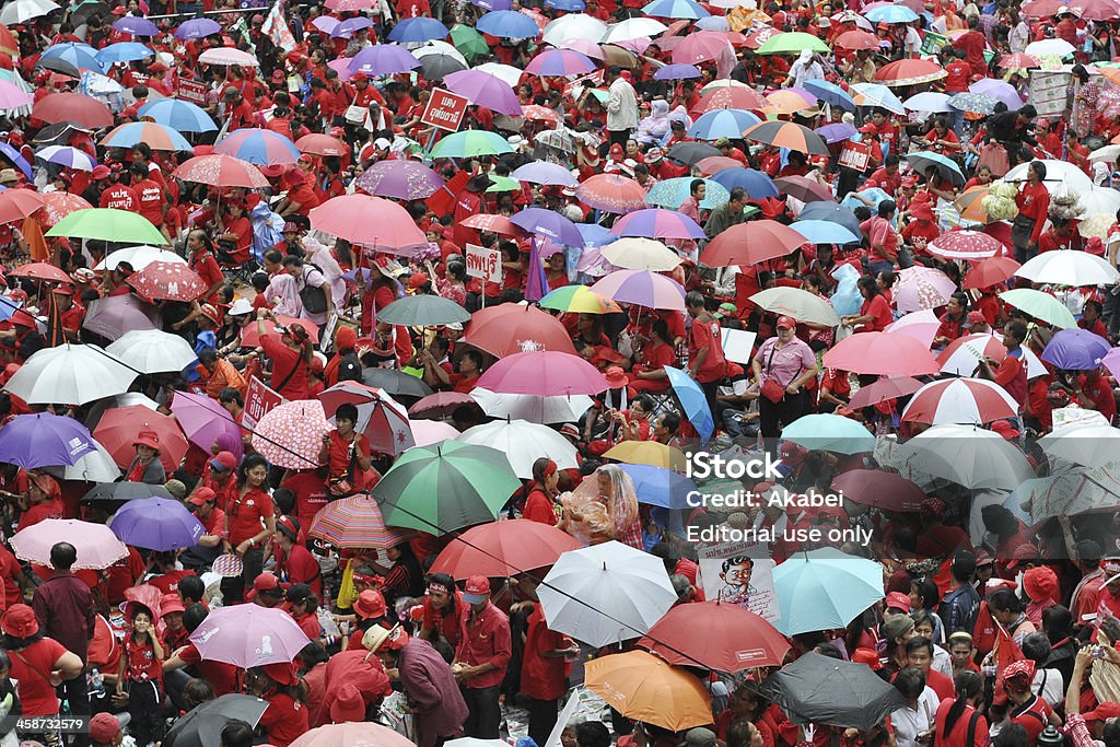 Red-Shirt Protest w Bangkoku - Zbiór zdjęć royalty-free (Aktywista)