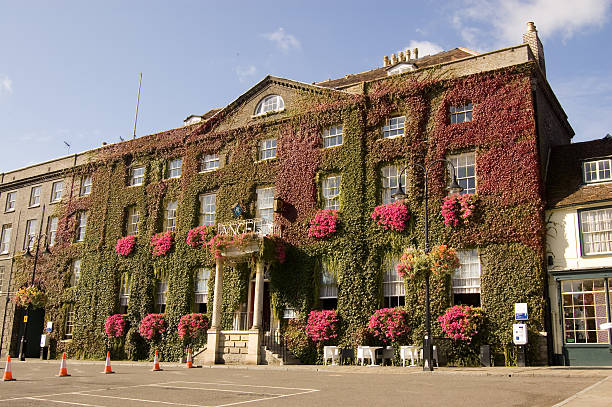 Angel Hotel, Bury St Edmunds "Bury St Edmunds, England - September 19, 2011: The historic Angel Hotel in Bury St Edmunds which is the main hotel in the town." bury st edmunds photos stock pictures, royalty-free photos & images