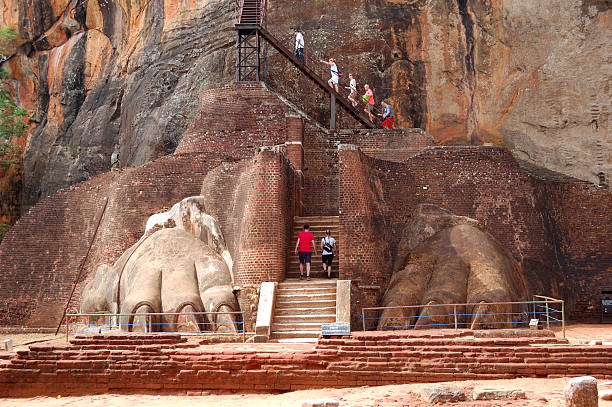 The Sigiriya (Lion's rock) stock photo