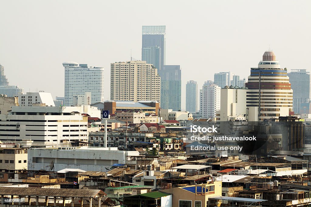 Vista de los edificios de la ciudad de Bangkok - Foto de stock de Aire libre libre de derechos