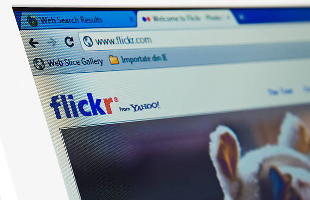 flickr 웹 페이지에 브라우저 - flickr browser internet editorial 뉴스 사진 이미지