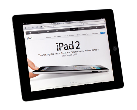 Seoul, Korea - May 6, 2011: Apple iPad 2. It has two cameras - one on the front and one on the back.