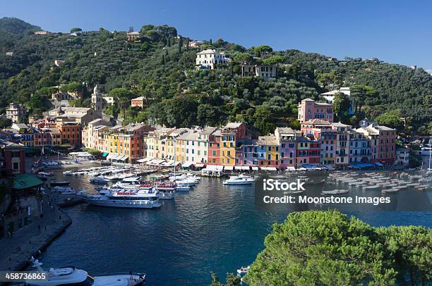 Portofino On The Riviera Di Levante Italy Stock Photo - Download Image Now - Aerial View, City, Cultures