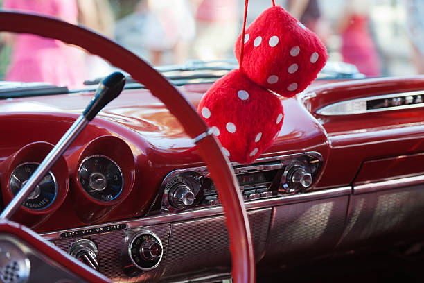 carro vintage - gauge radio meter retro revival - fotografias e filmes do acervo