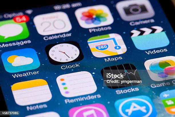 Benutzeroberfläche Für Ios 7 Stockfoto und mehr Bilder von Apple Computer - Apple Computer, Berührungsbildschirm, Betriebssystem