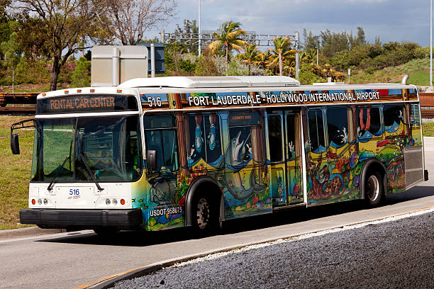 Airport Shuttle Bus Stock Photo - Download Image Now - Bus