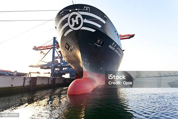 Foto de Hanjin Reino Unido e mais fotos de stock de Atracado - Atracado, Comercializar, Cor Preta