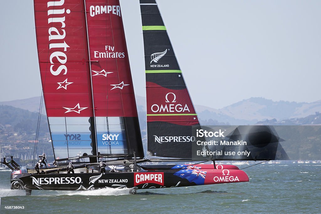 New Zealand Racing In Americas Cup Stock Photo - Download Image Now - America's  Cup, Sports Race, Catamaran - iStock