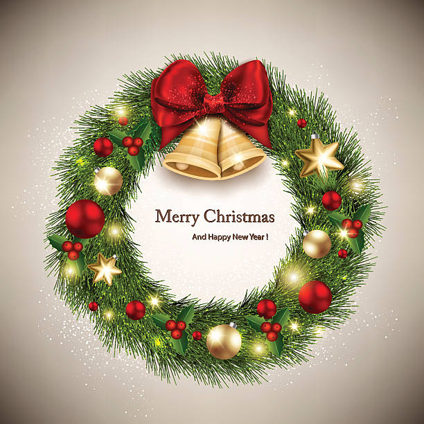 クリスマスの背景 - wreath点のイラスト素材／クリップアート素材／マンガ素材／アイコン素材