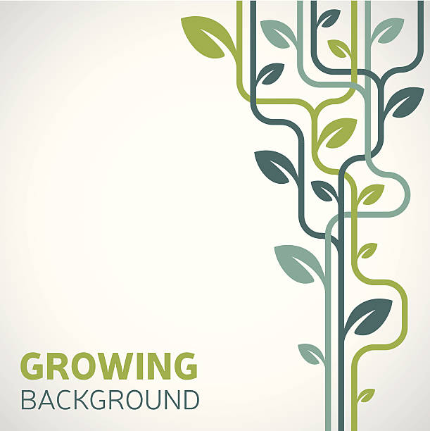 Growing Background Growing background with space for text. environment designs stock illustrations
